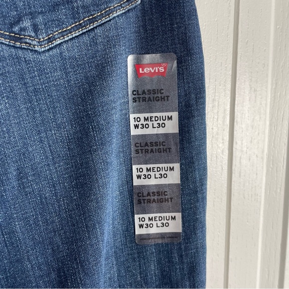 Levi's Classic Straight Jeans Women’s 10 Blue (W30 L30) Mid Rise Hypersoft Denim - Picture 8 of 14